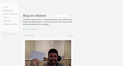 Desktop Screenshot of blogofastudent.com
