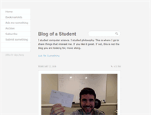 Tablet Screenshot of blogofastudent.com